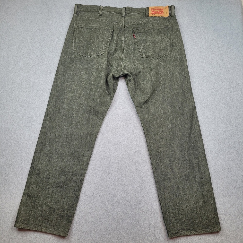 Levi's 501 White Oak Cone Denim Jeans Mens 40x32 Green Straight Leg 00501-2129 - Picture 8 of 8